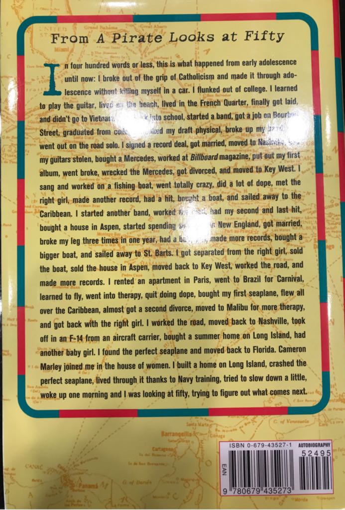 A Pirate Looks At Fifty - Buffett, Jimmy (Random House - Hardcover) book collectible - Main Image 2