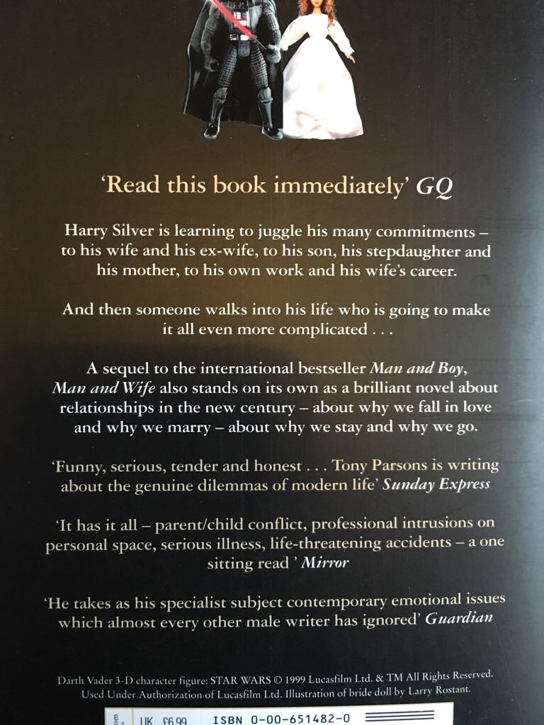 Man And Wife - Tony Parsons (Harper Collins - Paperback) book collectible [Barcode 9780006514824] - Main Image 2