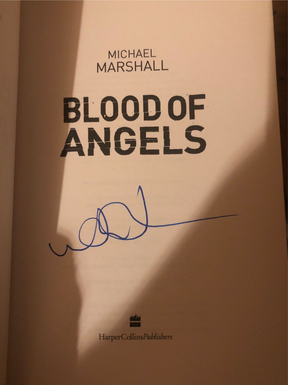 Blood Of Angels - Michael Marshall (- Hardcover) book collectible [Barcode 9780007163960] - Main Image 2