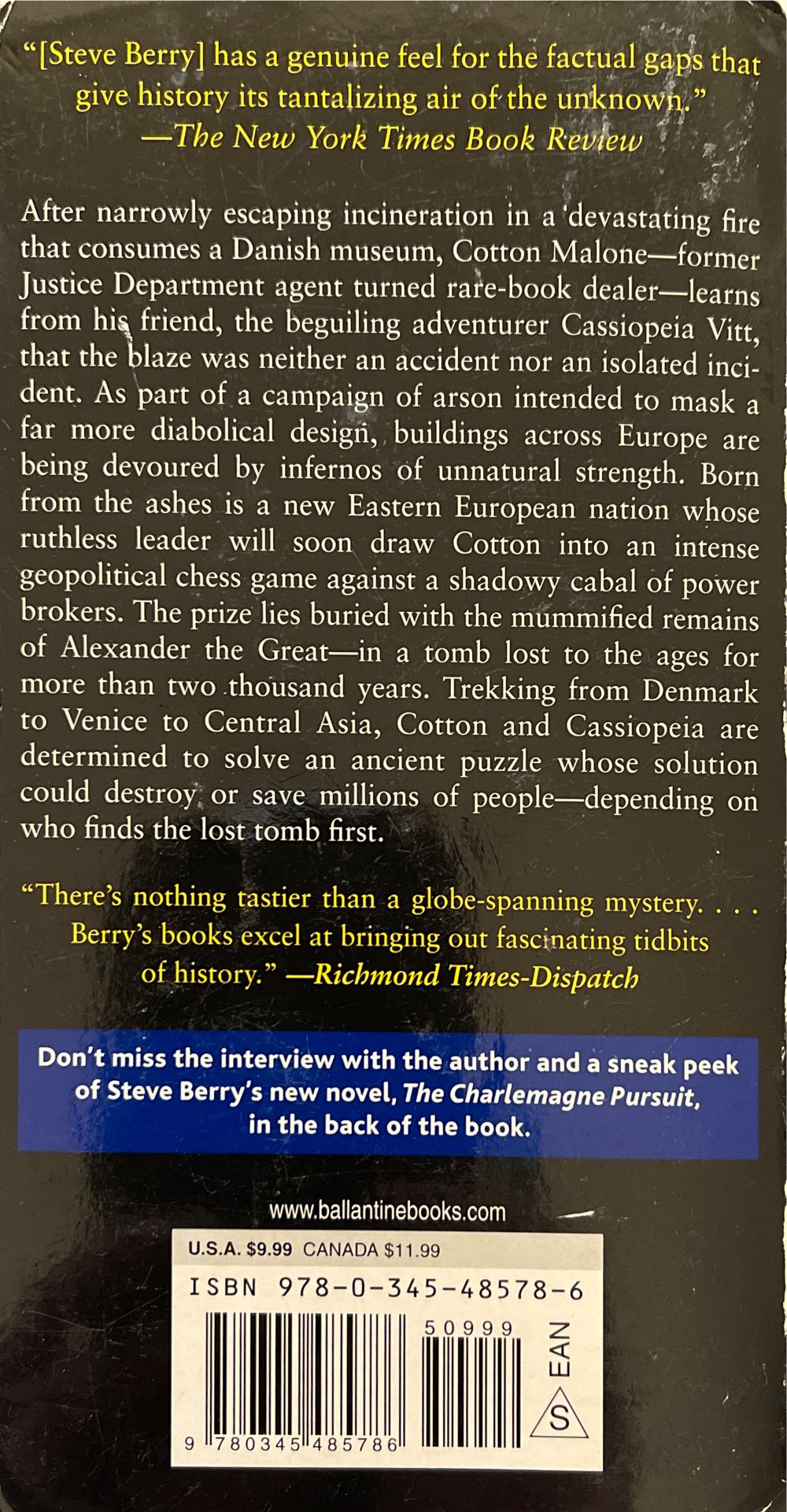 The Venetian Betrayal - Steve Berry (Ballantine Books - Paperback) book collectible [Barcode 9780345485786] - Main Image 2