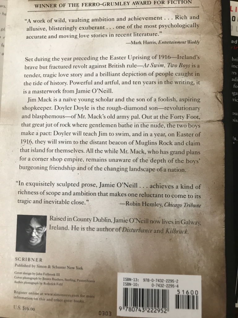 At Swim, Two Boys - Jamie O’Neill (Scribner - Paperback) book collectible [Barcode 9780743222952] - Main Image 2