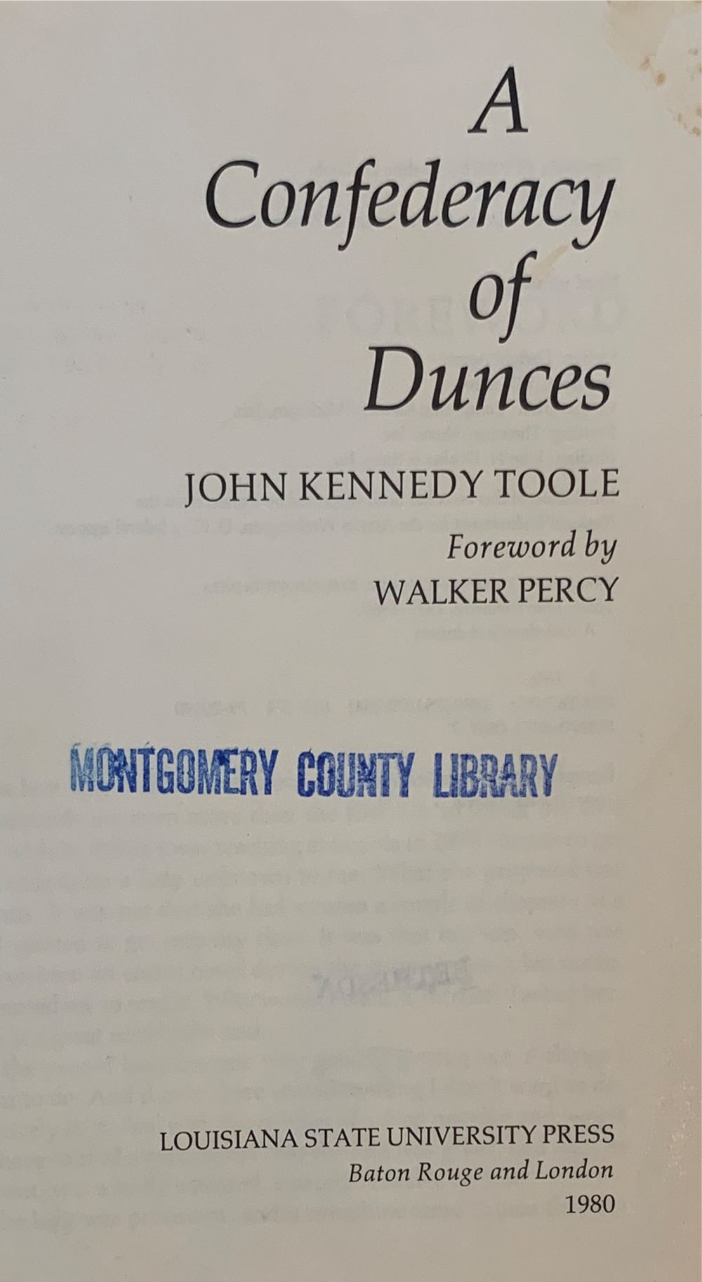 Confederacy of Dunces, A - John Kennedy Toole (Grove Pr - Hardcover) book collectible [Barcode 9780807106570] - Main Image 2
