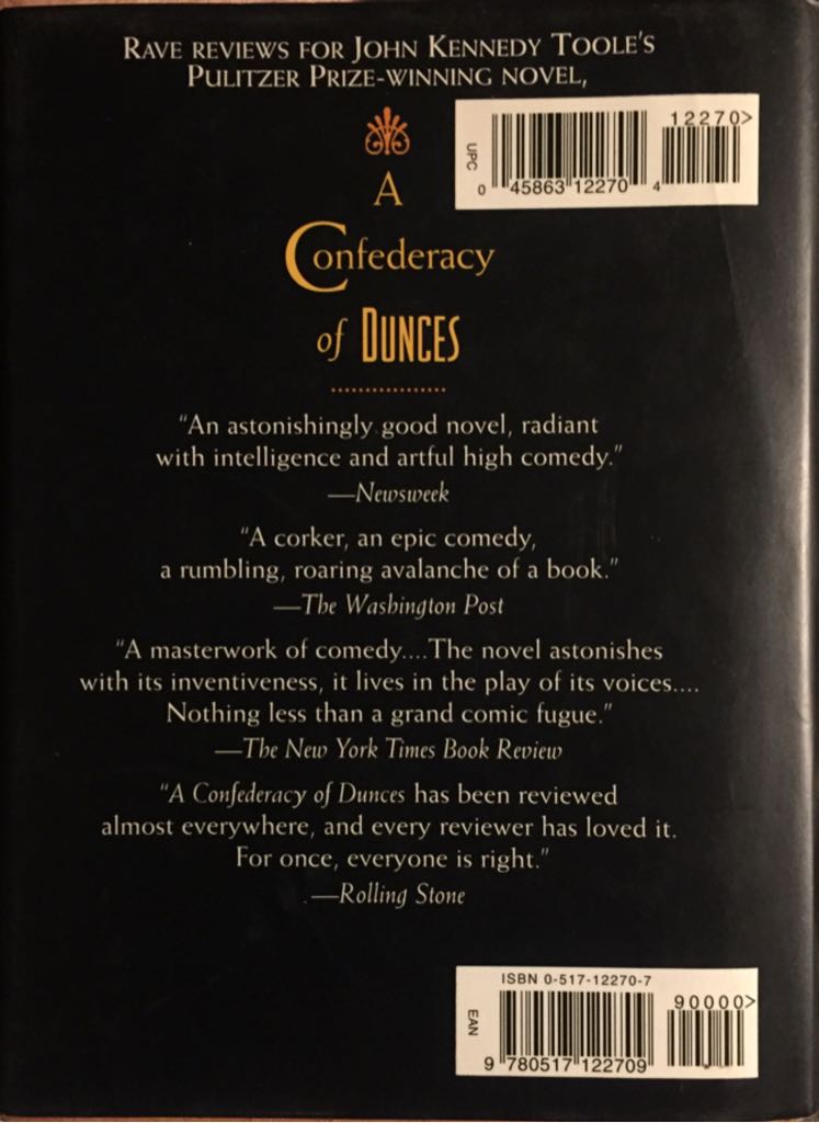 A Confederacy of Dunces - Kennedy Toole (Wings Books - Hardcover) book collectible - Main Image 2