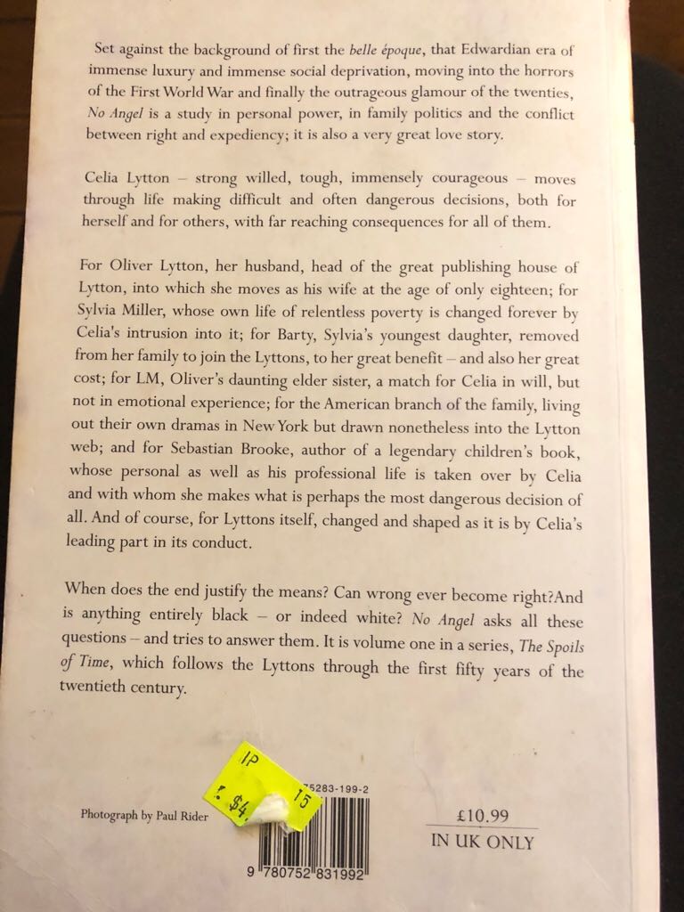 No Angel - Penny Vincenzi (Orion) book collectible [Barcode 9780752831992] - Main Image 2