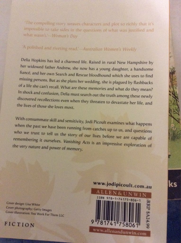 Vanishing Acts - Jodi Picoult (Allen & Unwin - Paperback) book collectible [Barcode 9781741758061] - Main Image 2