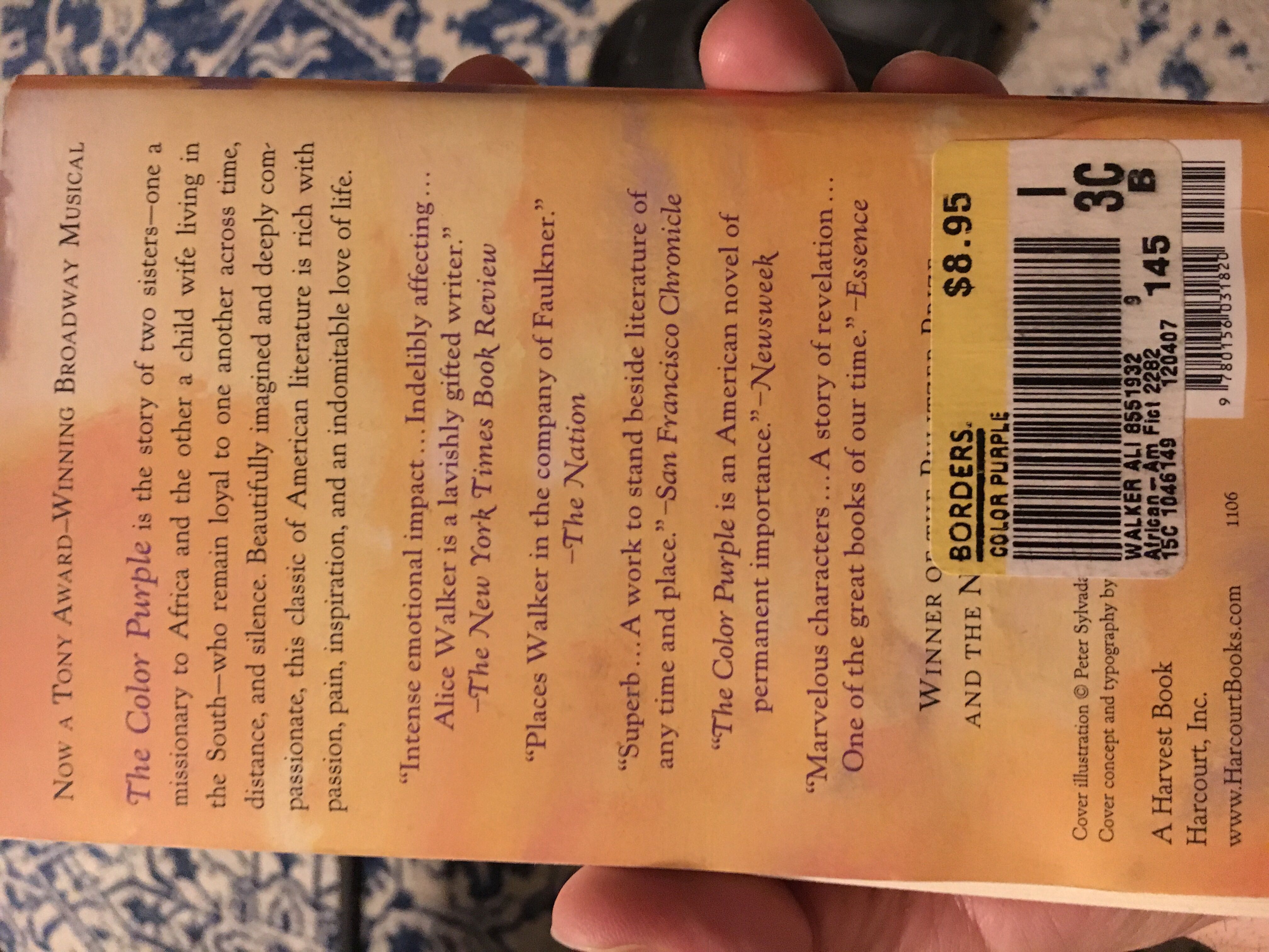 The Color Purple - Alice Walker (Wadsworth Publishing Company - Paperback) book collectible [Barcode 9780156031820] - Main Image 3