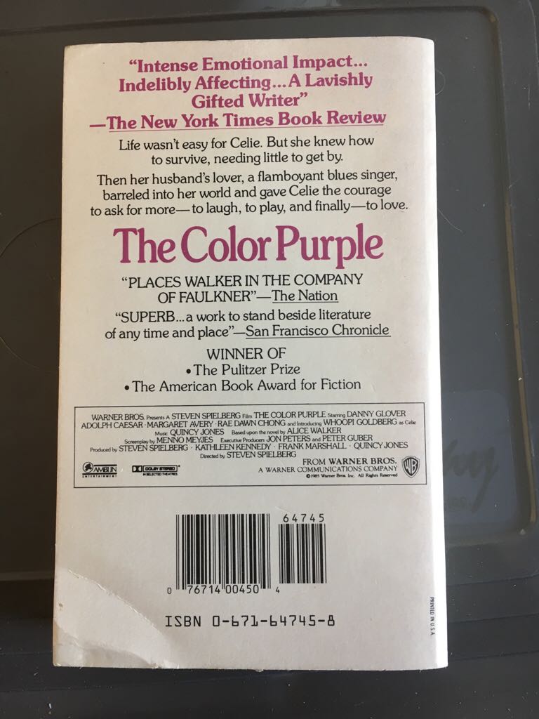 The Color Purple - Alice Walker (Pocket - Paperback) book collectible [Barcode 9780671647452] - Main Image 2
