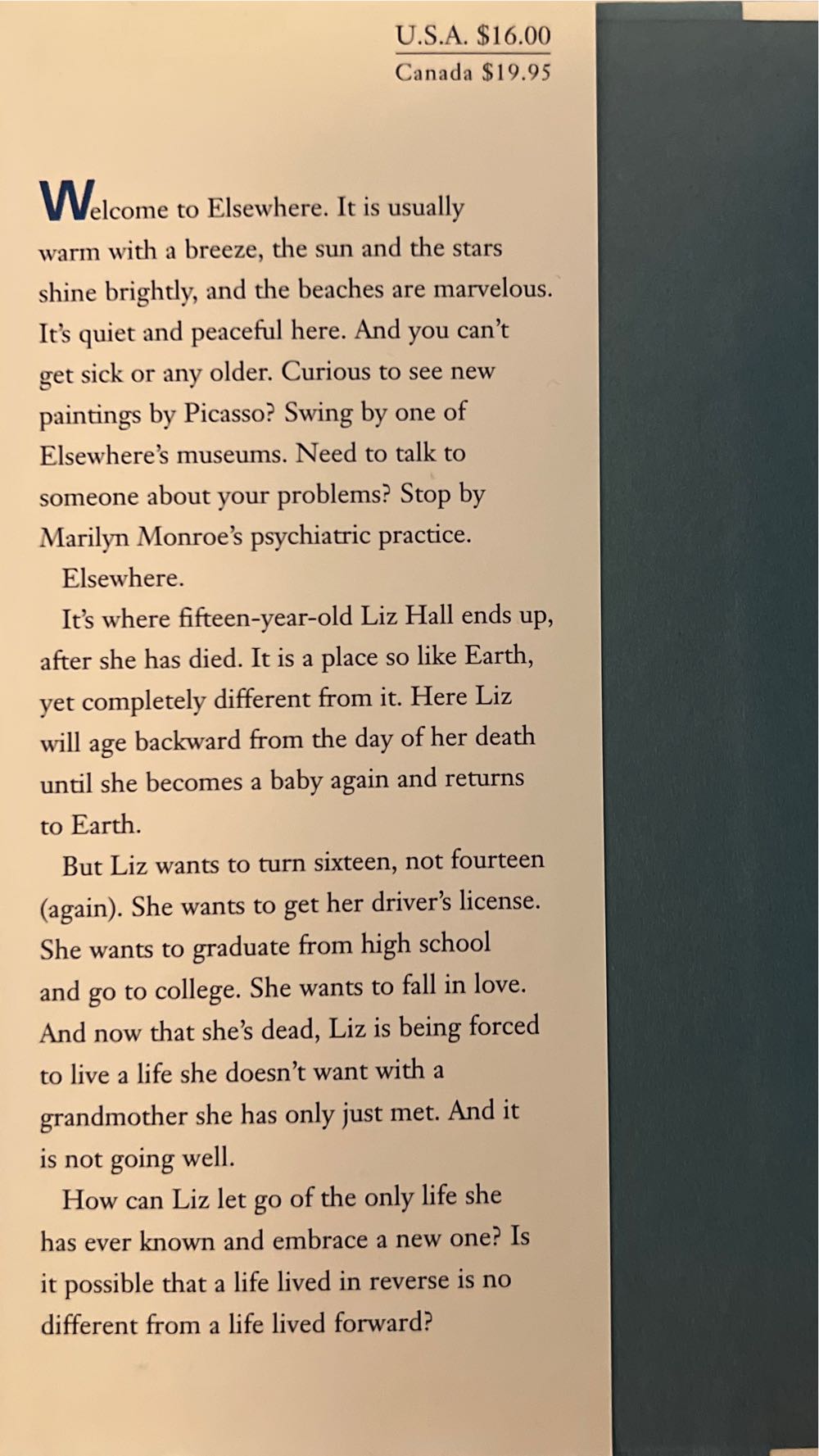 Elsewhere - Gabrielle Zevin (Farrar, Straus and Giroux (BYR) - Paperback) book collectible [Barcode 9780374320911] - Main Image 3