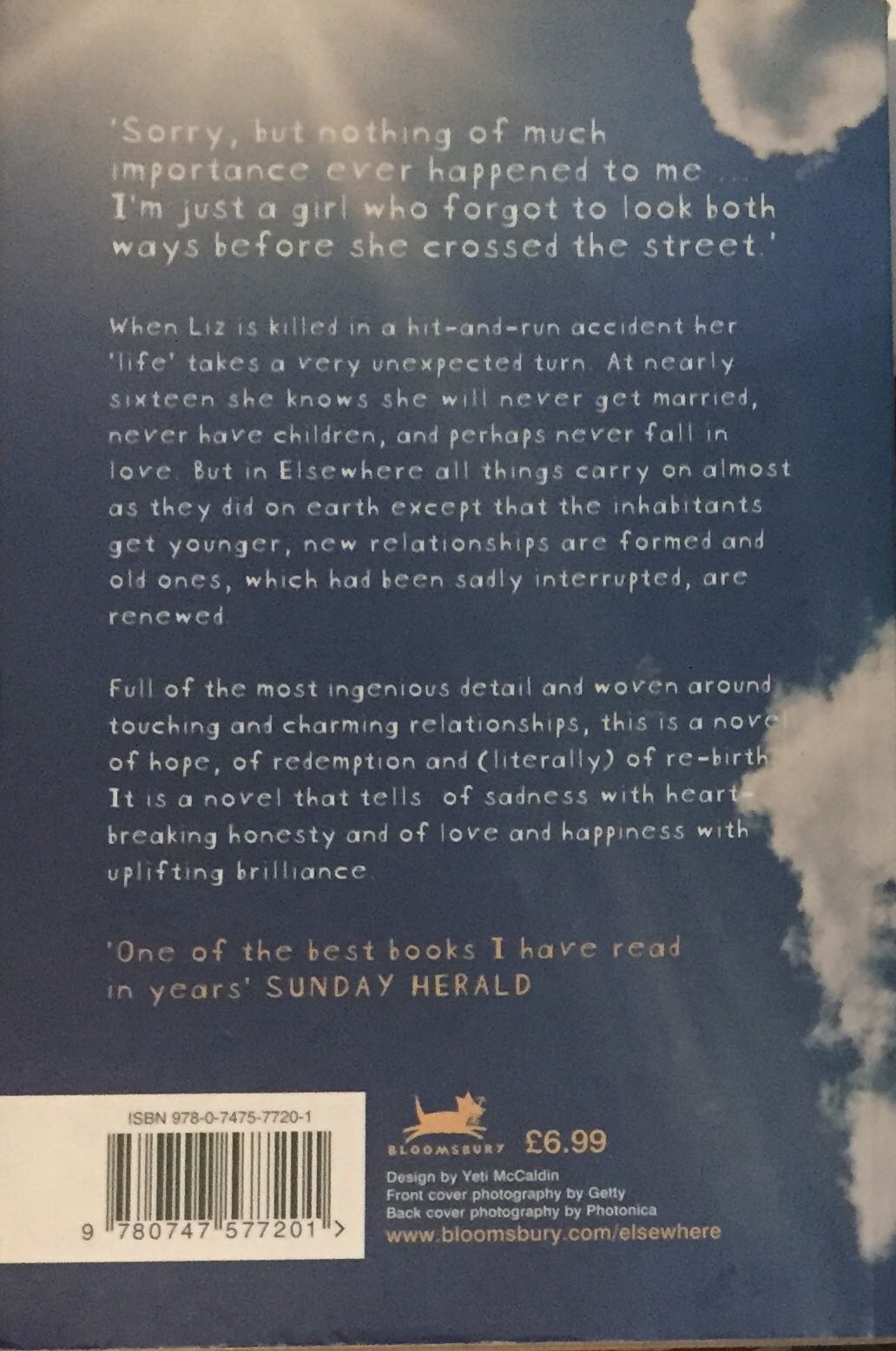 Elsewhere - Gabrielle Zevin (Bloomsbury - Paperback) book collectible [Barcode 9780747577201] - Main Image 2