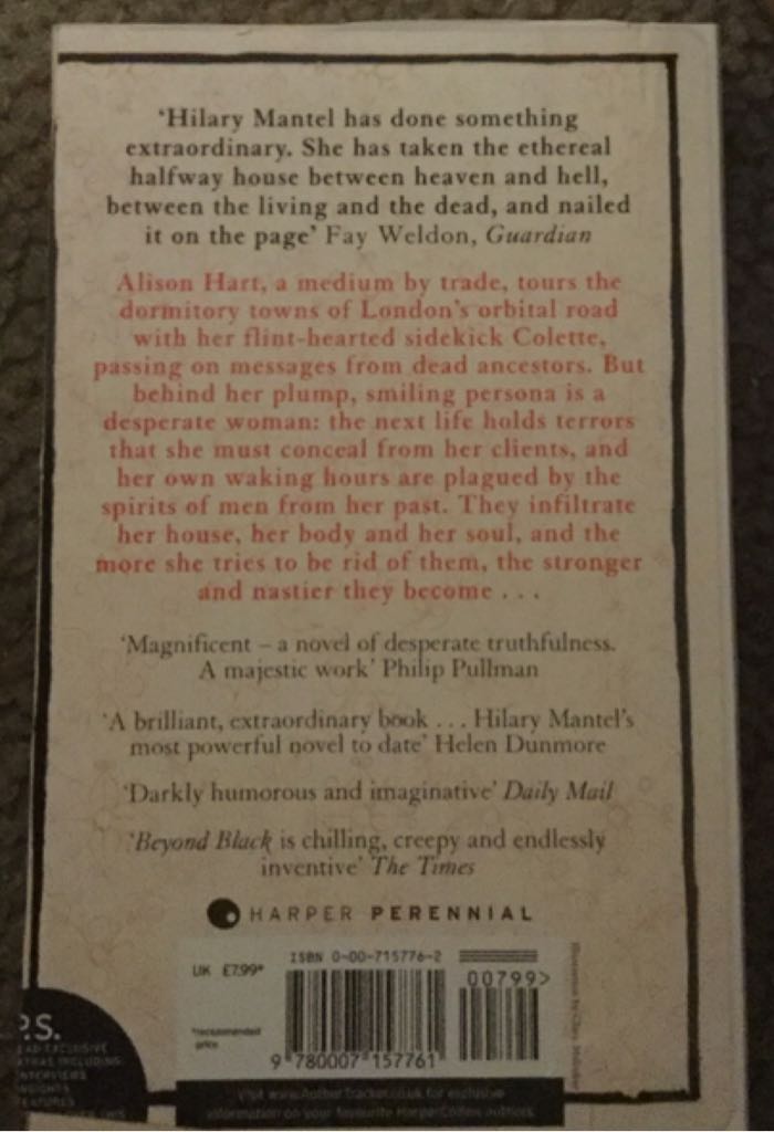 Beyond Black - Hilary Mantel (BBC - Trade Paperback) book collectible [Barcode 9780007157761] - Main Image 2