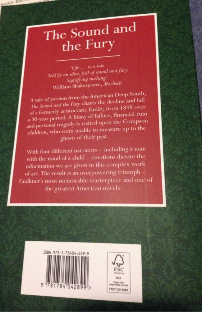 The Sound and the Fury - William Faulkner book collectible [Barcode 9781784042899] - Main Image 2