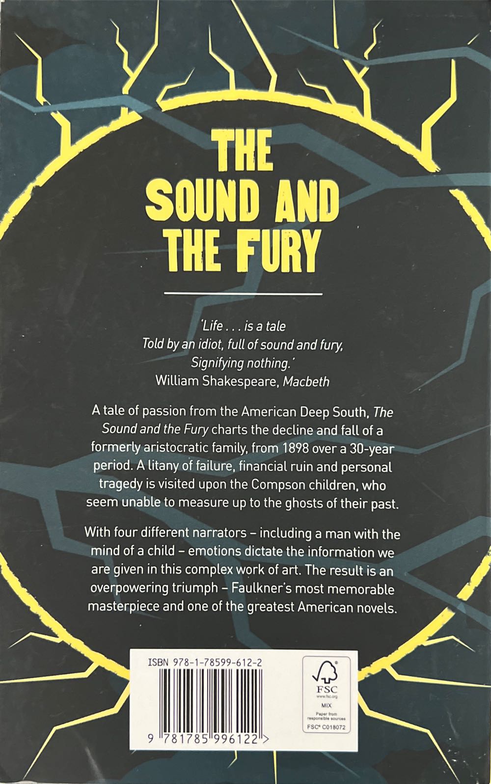 The Sound And The Fury - William Faulkner (Paperback) book collectible [Barcode 9781785996122] - Main Image 2