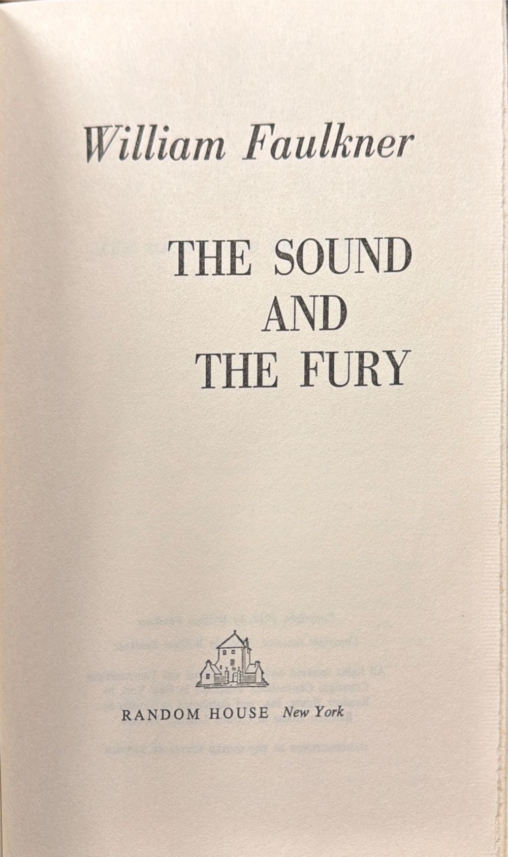 The Sound And The Fury - William Faulkner (Random House - Hardcover) book collectible - Main Image 3