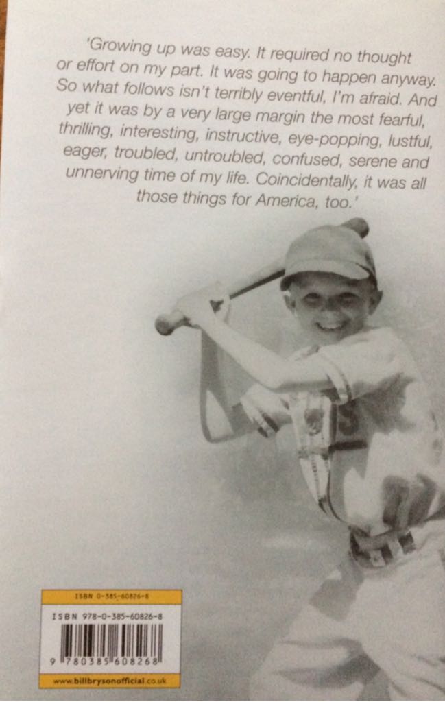 The Life and Times of the Thunderbolt Kid - Bill Bryson (Doubleday - Hardcover) book collectible [Barcode 9780385608268] - Main Image 2