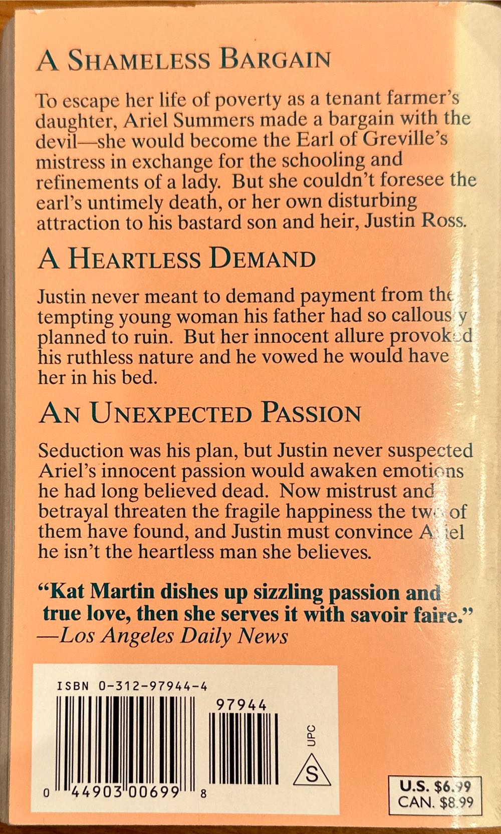 Heartless - Kat Martin (St. Martin Paperback - eBook) book collectible [Barcode 9780312979447] - Main Image 3