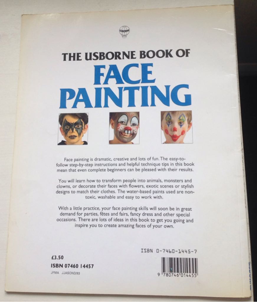 The Usborne Book Of Face Painting  (Usborne Publishing Ltd  - Paperback) book collectible [Barcode 9780746014455] - Main Image 2