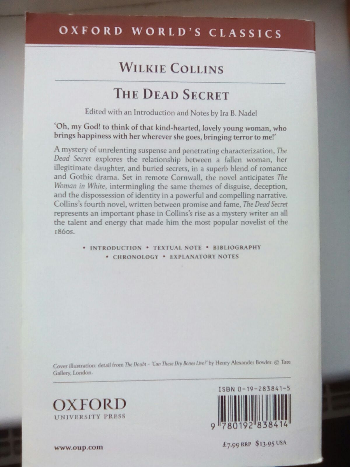 The Dead Secret - Wilkie Collins (Oxford World’s Classics - Paperback) book collectible [Barcode 9780199536719] - Main Image 2