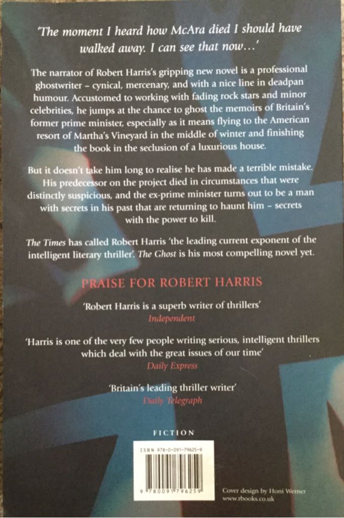 Ghost, The - Robert Harris (Hutchinson - Trade Paperback) book collectible [Barcode 9780091796259] - Main Image 2