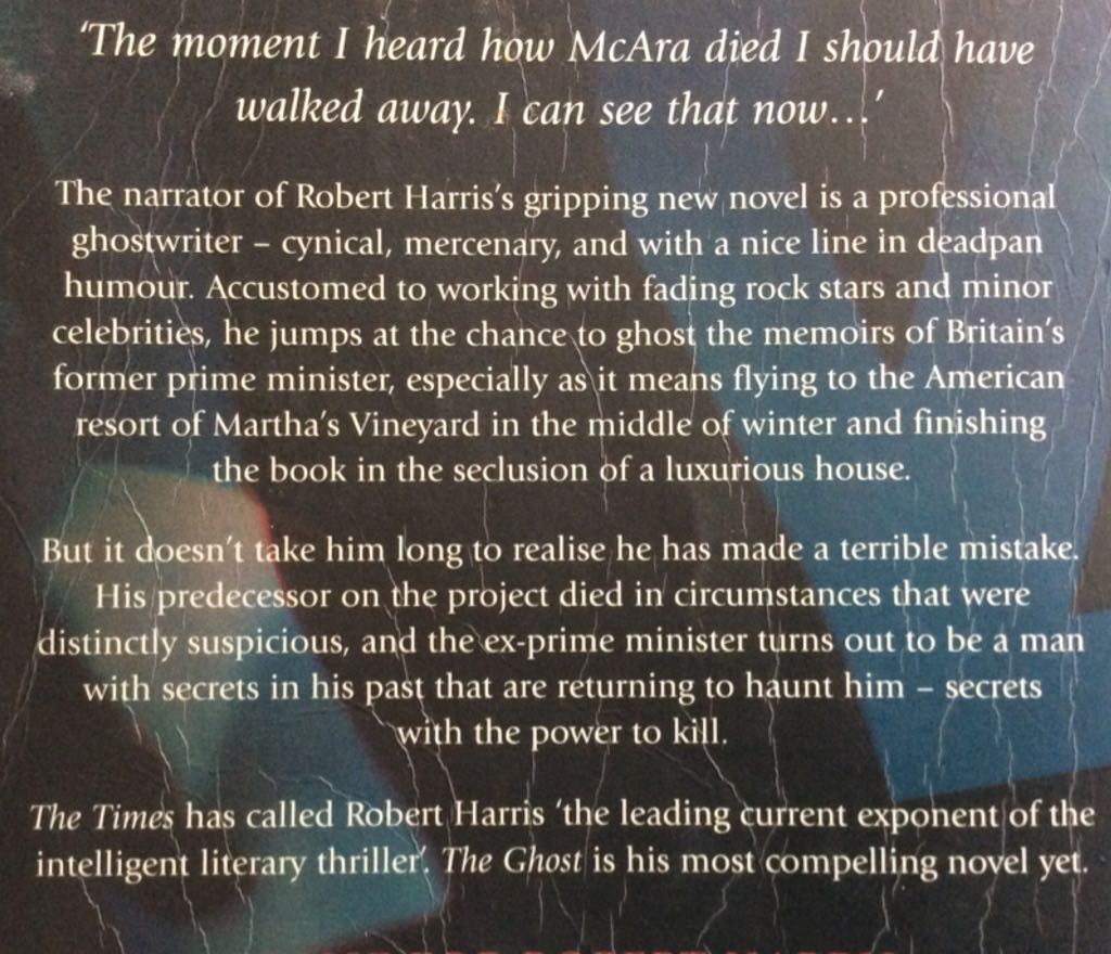 The Ghost - Robert Harris (Arrow Books - Paperback) book collectible [Barcode 9780099527497] - Main Image 2