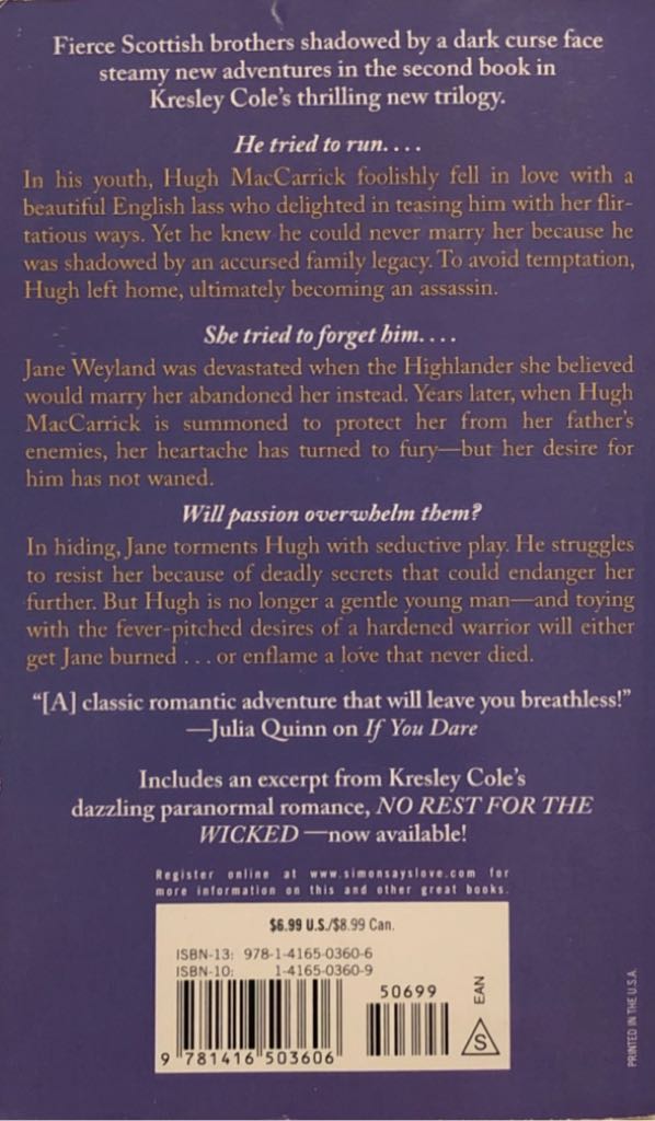 If You Desire - Kresley Cole (Pocket Books - Paperback) book collectible [Barcode 9781416503606] - Main Image 2