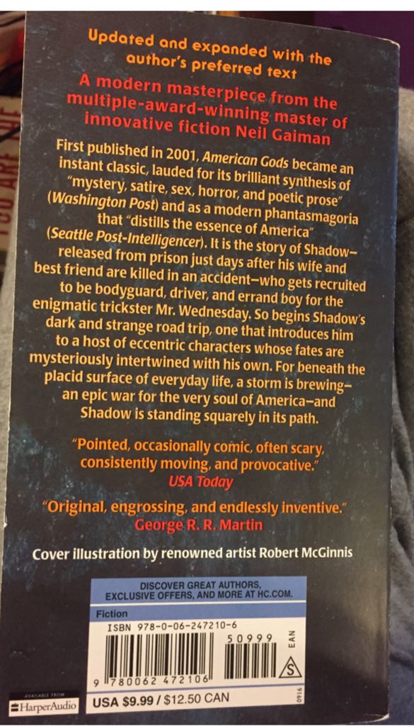 American Gods - Neil Gaiman (William Morrow - Paperback) book collectible [Barcode 9780062472106] - Main Image 2
