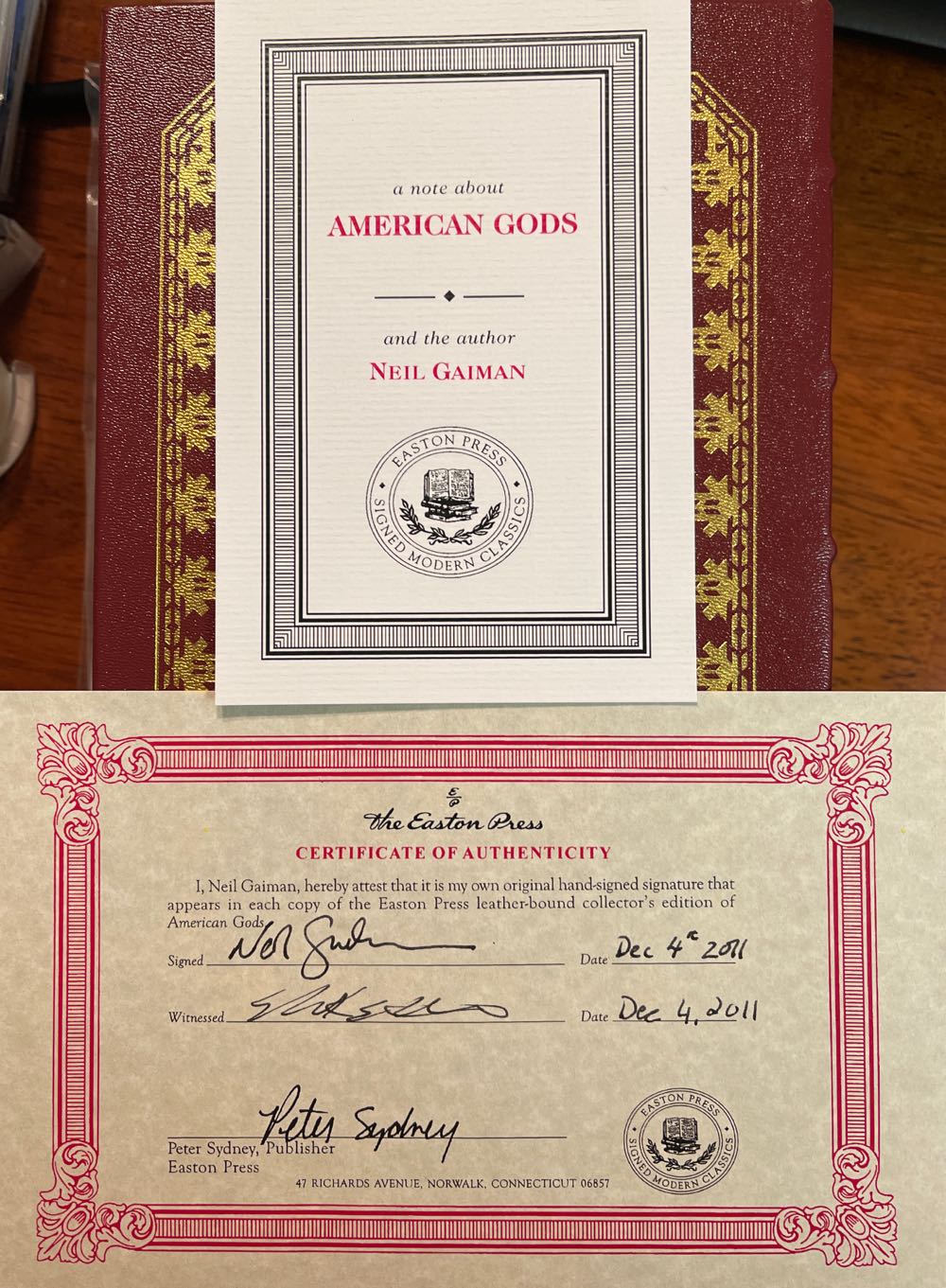 American Gods - Neil Gaiman (Easton Press - Paperback) book collectible [Barcode 9780747274230] - Main Image 3