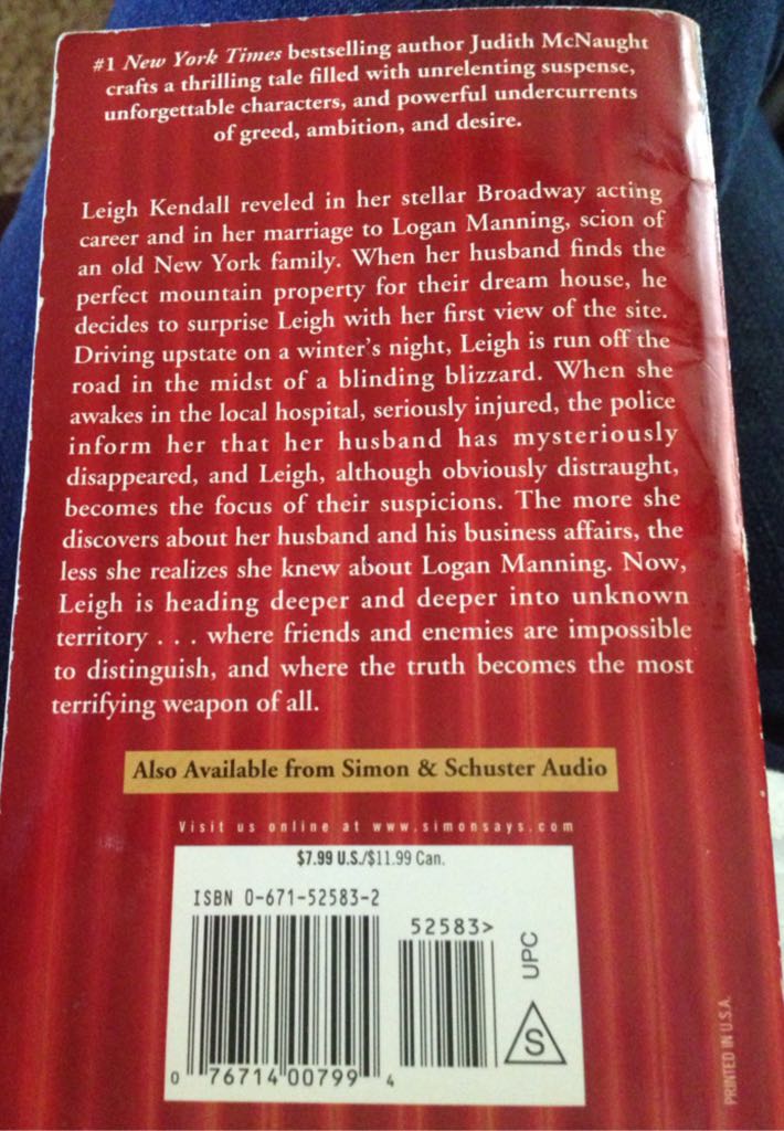 Someone To Watch Over Me - Judith McNaught (Pocket Books - Paperback) book collectible [Barcode 9780671525835] - Main Image 2