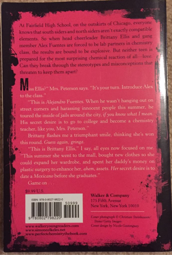 Perfect Chemistry - Simone Elkeles (Walker & Company - Paperback) book collectible [Barcode 9780802798220] - Main Image 2