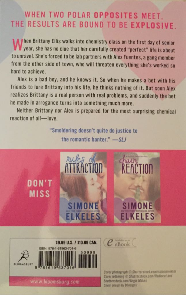 Perfect Chemistry - Simone Elkeles book collectible [Barcode 9781619637016] - Main Image 2
