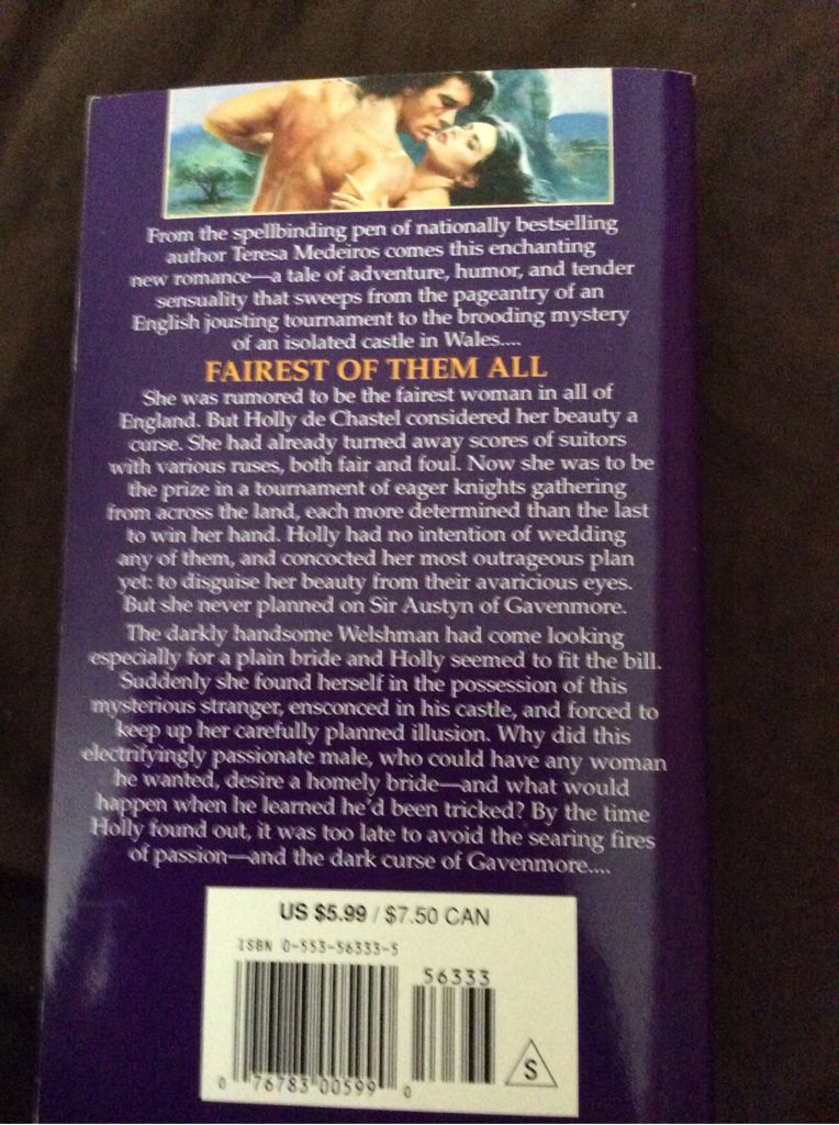 Fairest Of Them All - Teresa Medeiros (Fanfare - Paperback) book collectible [Barcode 9780553563337] - Main Image 2