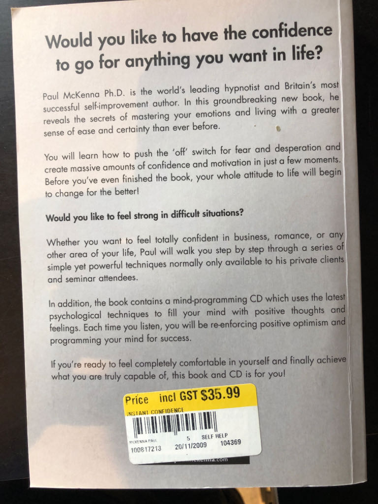 Instant Confidence - Gary Vurnum (Transworld - Paperback) book collectible [Barcode 9780593055359] - Main Image 2