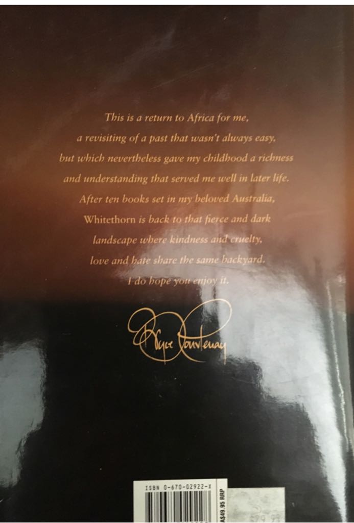 Whitethorn - Bryce Courtenay (Viking - Hardcover) book collectible [Barcode 9780670029228] - Main Image 2