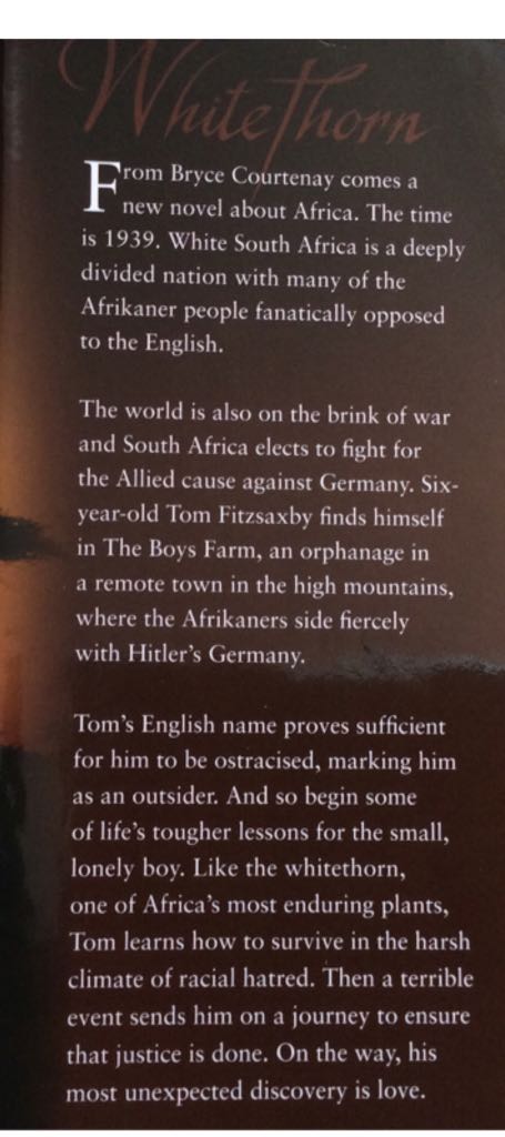 Whitethorn - Courtenay, Bryce (Viking - Paperback) book collectible [Barcode 9780670070411] - Main Image 2