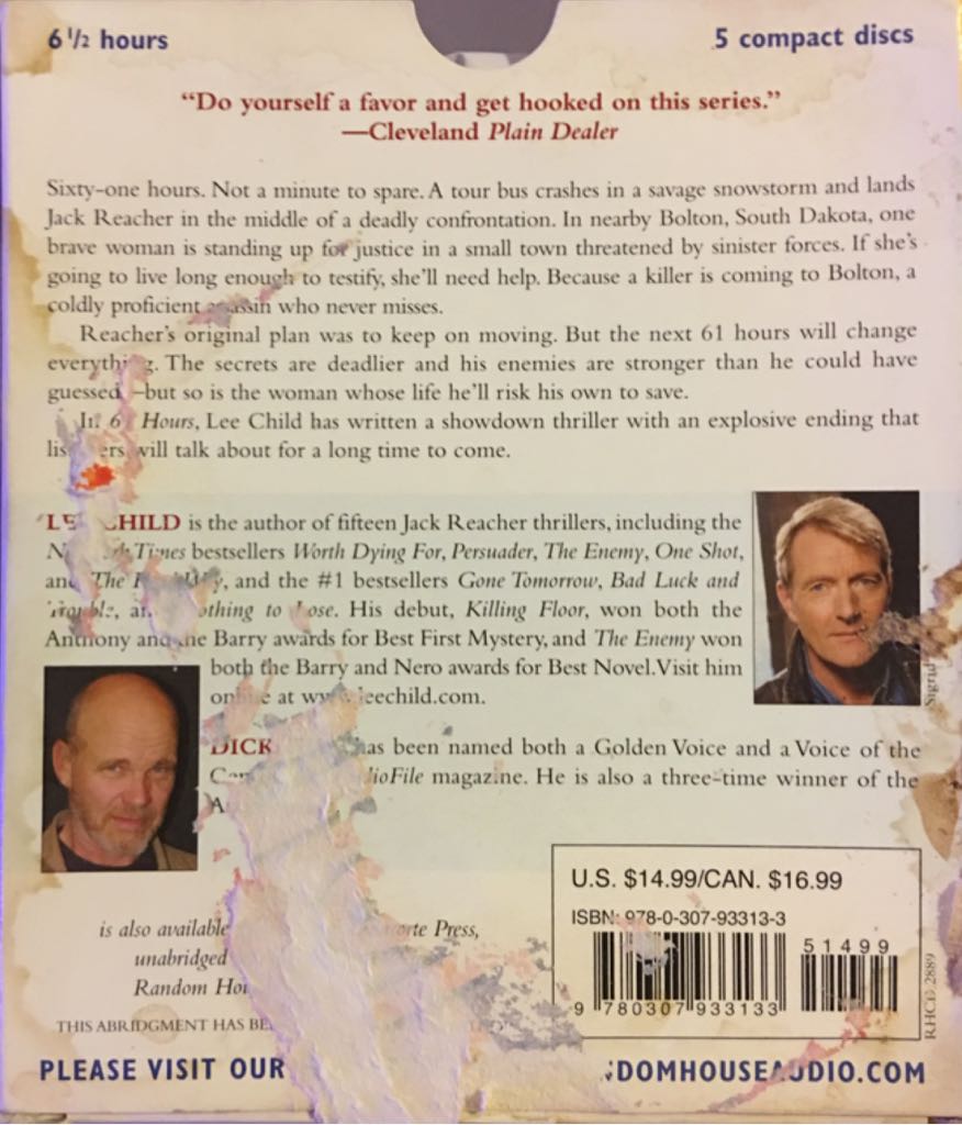 61 Hours - Lee Child (Penguin Random House Audio Publishing Group (August 4, 2015) - Hardcover) book collectible [Barcode 9780307933133] - Main Image 2