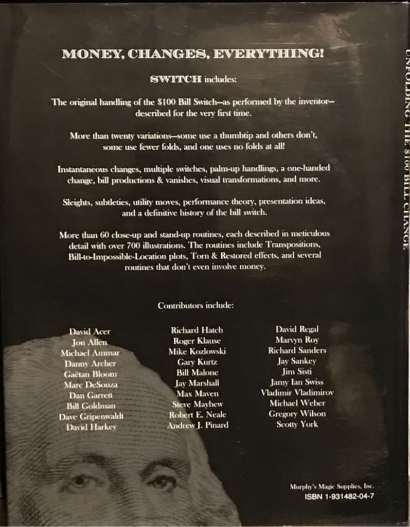 Switch - John Lovick (Murphy’s Magic Inc. - Hardcover) book collectible - Main Image 2