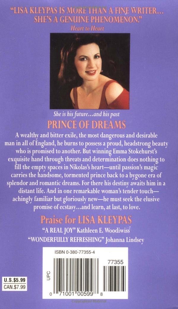 Prince Of Dreams-discarded - Lisa Kleypas (Avon Historical Romance - Paperback) book collectible [Barcode 9780380773558] - Main Image 3