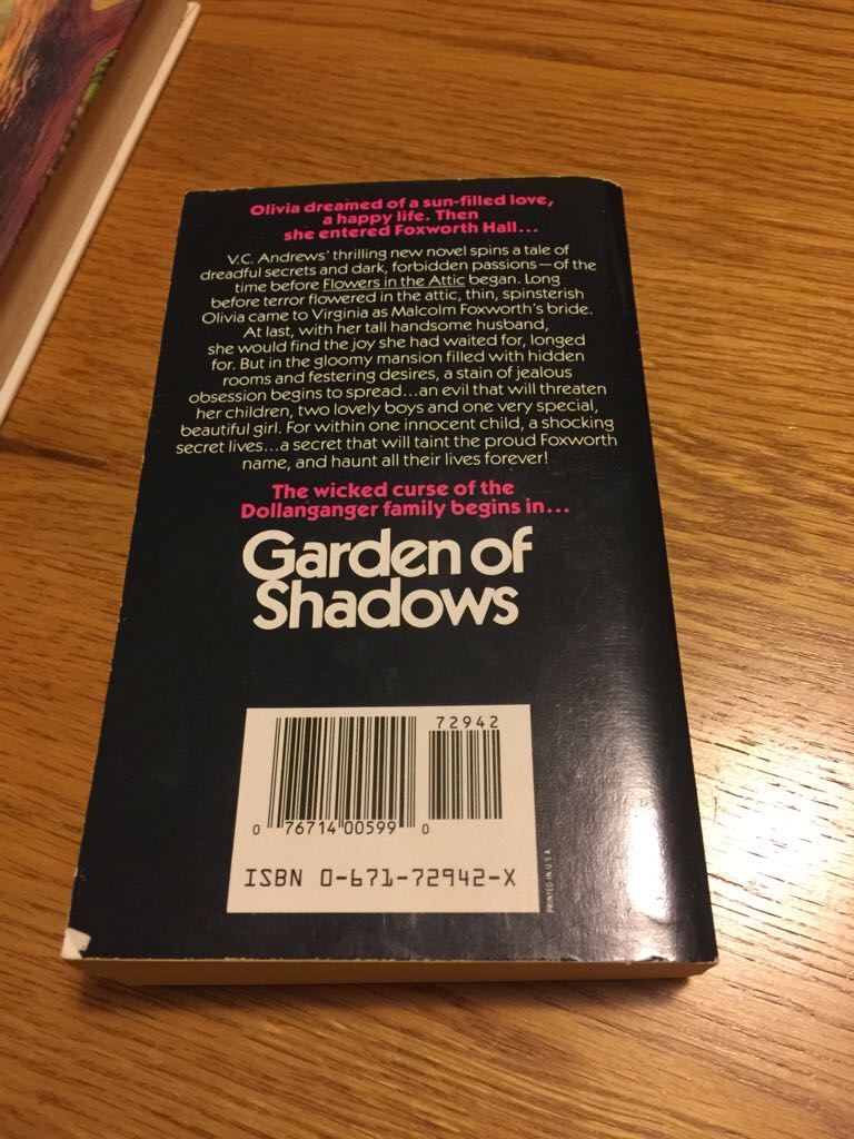 Garden Of Shadows  (A Pocket Book - Paperback) book collectible - Main Image 2