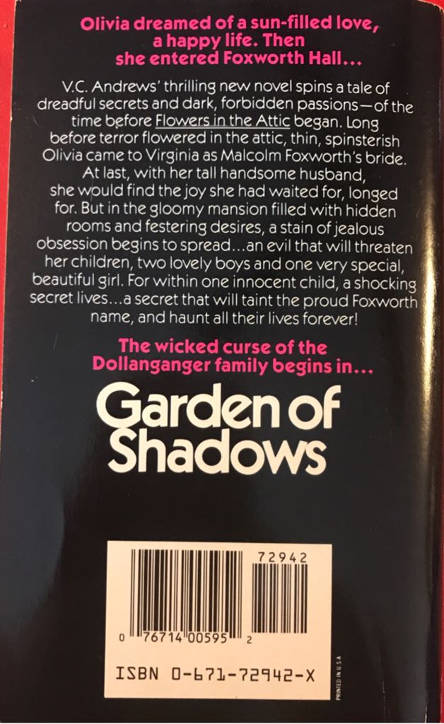 Garden of Shadows - V.C. Andrews (- Paperback) book collectible - Main Image 2