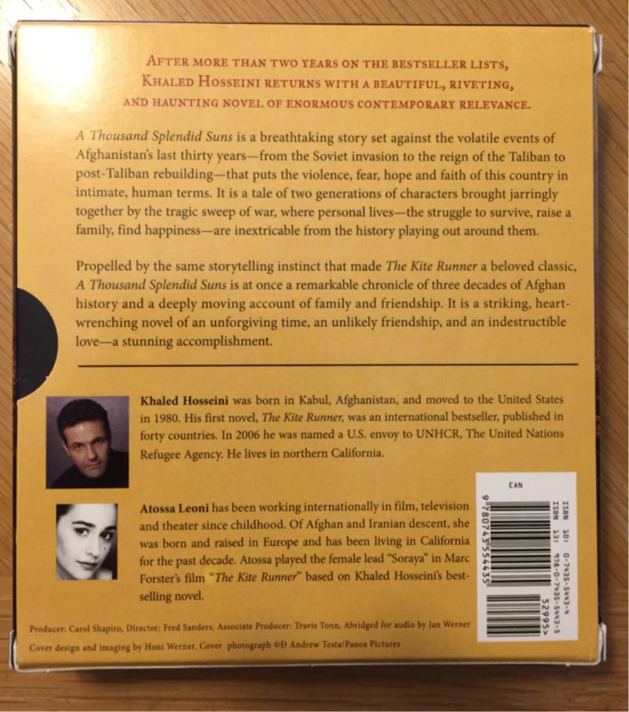 A Thousand Splendid Suns - Khaled Hosseini book collectible [Barcode 9780743554435] - Main Image 2