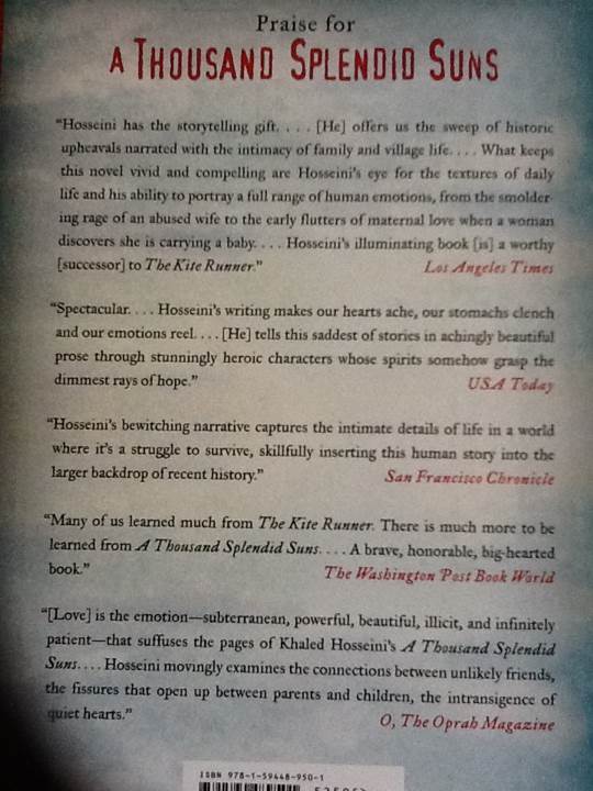 A Thousand Splendid Suns - Khaled Hosseini (Riverhead - Hardcover) book collectible [Barcode 9781594489501] - Main Image 2