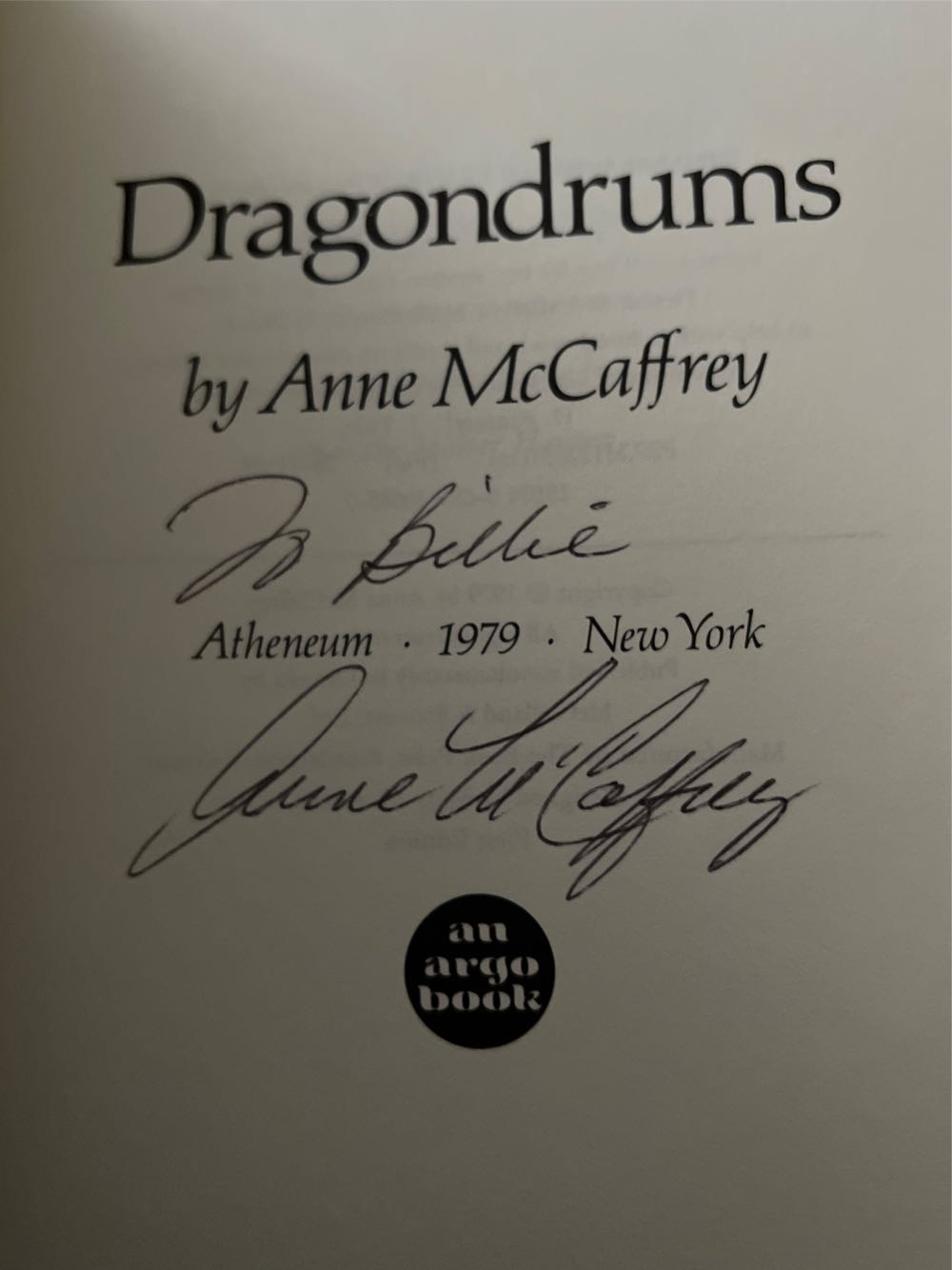 PERN: Dragon Riders Of PERN: Dragondrums - Anne McCaffrey (Atheneum Books for Young Readers - Hardcover) book collectible [Barcode 9780689306853] - Main Image 2
