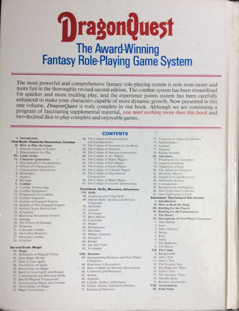 Dragonquest  (Simulations Publications, Inc - Hardcover) book collectible - Main Image 2