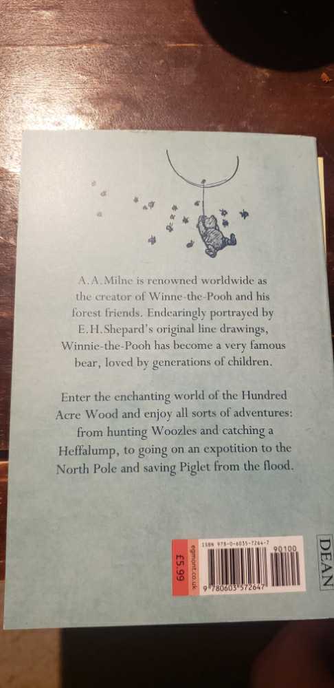Winnie The Pooh - A. A. Milne (Dean - Paperback) book collectible [Barcode 9780603572647] - Main Image 2