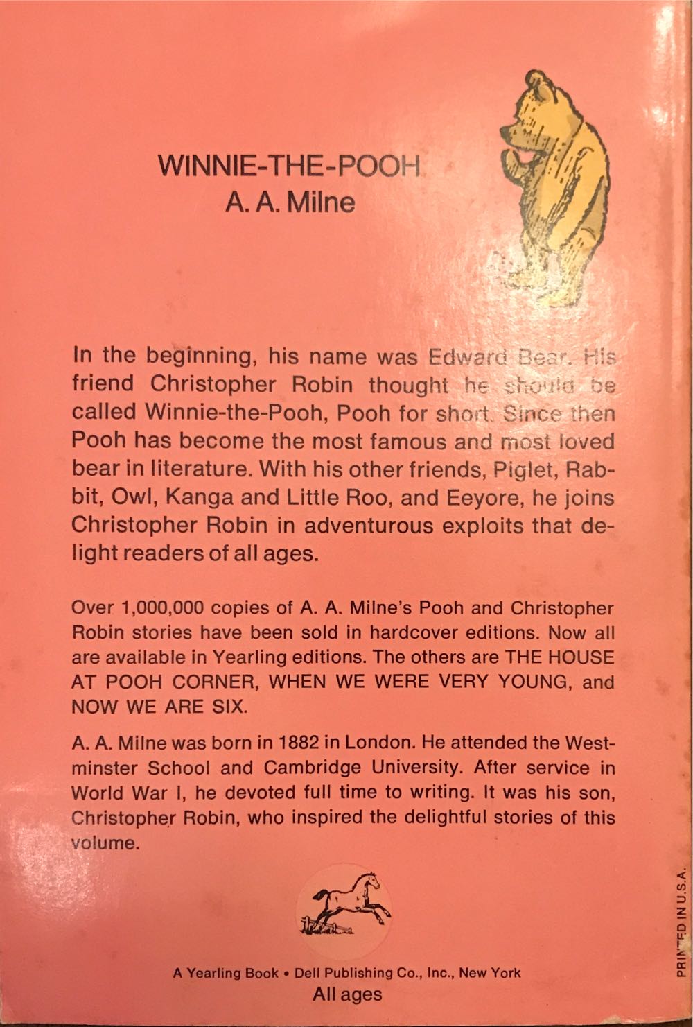 Winnie The Pooh - AA Milne book collectible - Main Image 2