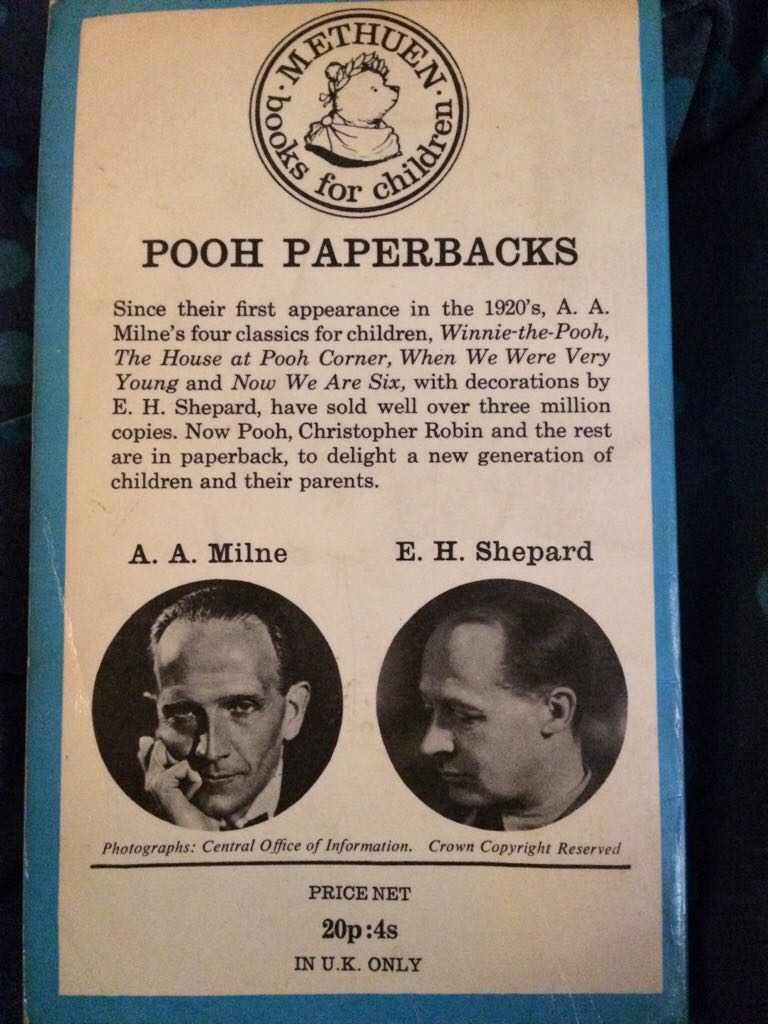 Winnie The Pooh - A A Milne (London : Methuen Children’s Books - Paperback) book collectible - Main Image 2