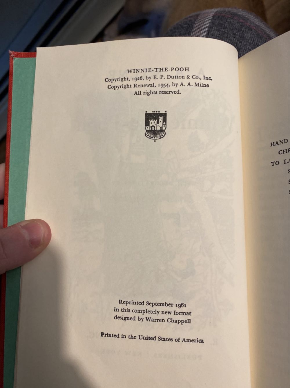 Winnie The Pooh - A.A. Milne (E.P. Dutton & Co) book collectible - Main Image 3