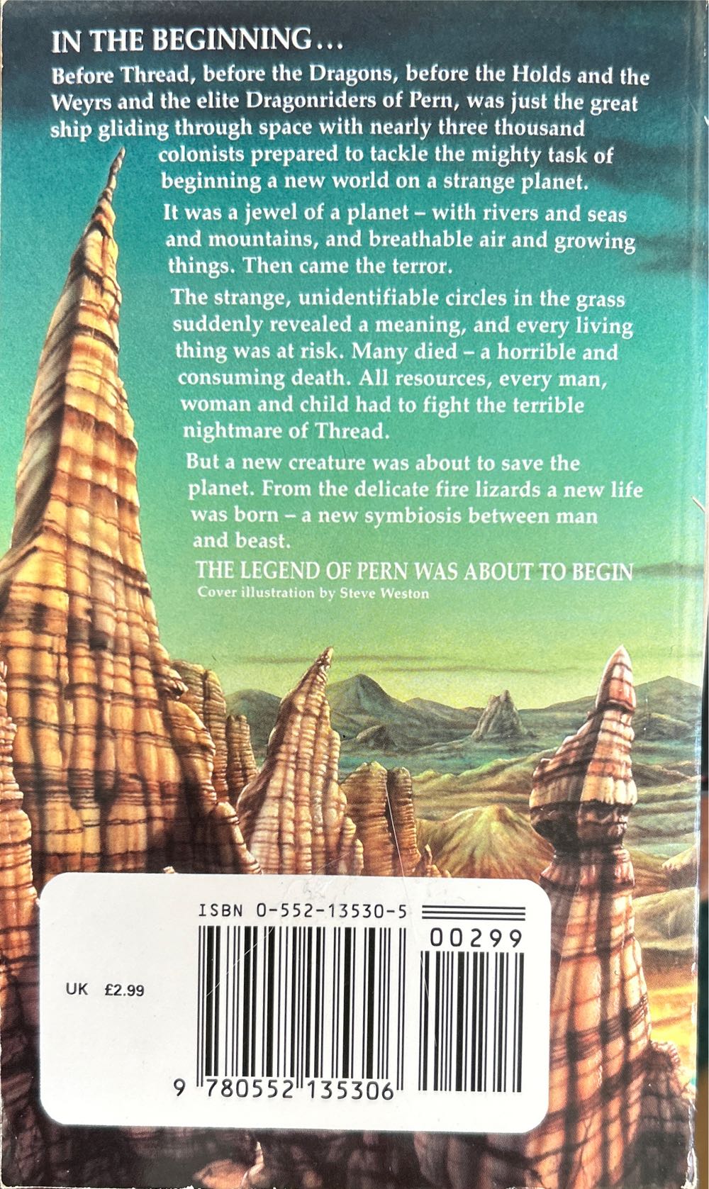 Dragonsdawn - Anne McCaffery (- Paperback) book collectible [Barcode 9780552135306] - Main Image 3