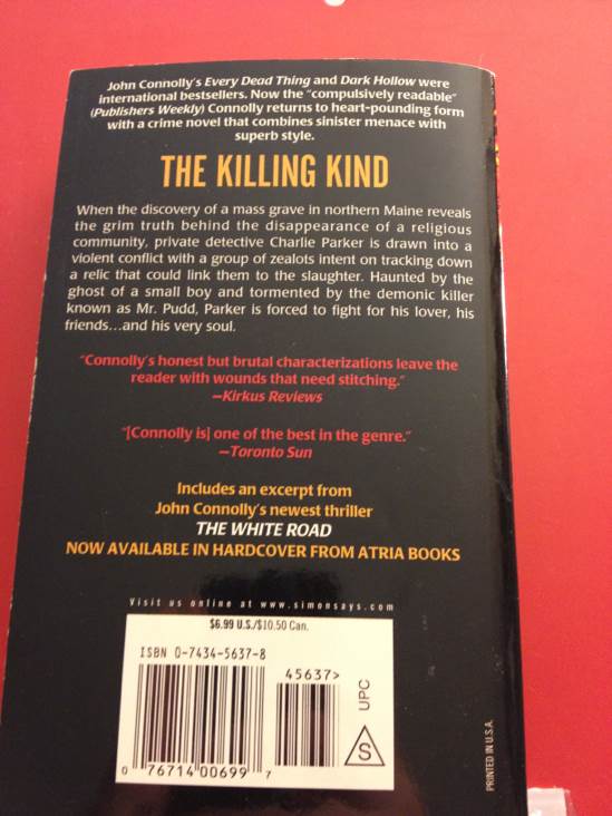 The Killing Kind - John Connolly (Pocket Star - Paperback) book collectible [Barcode 9780743456371] - Main Image 2