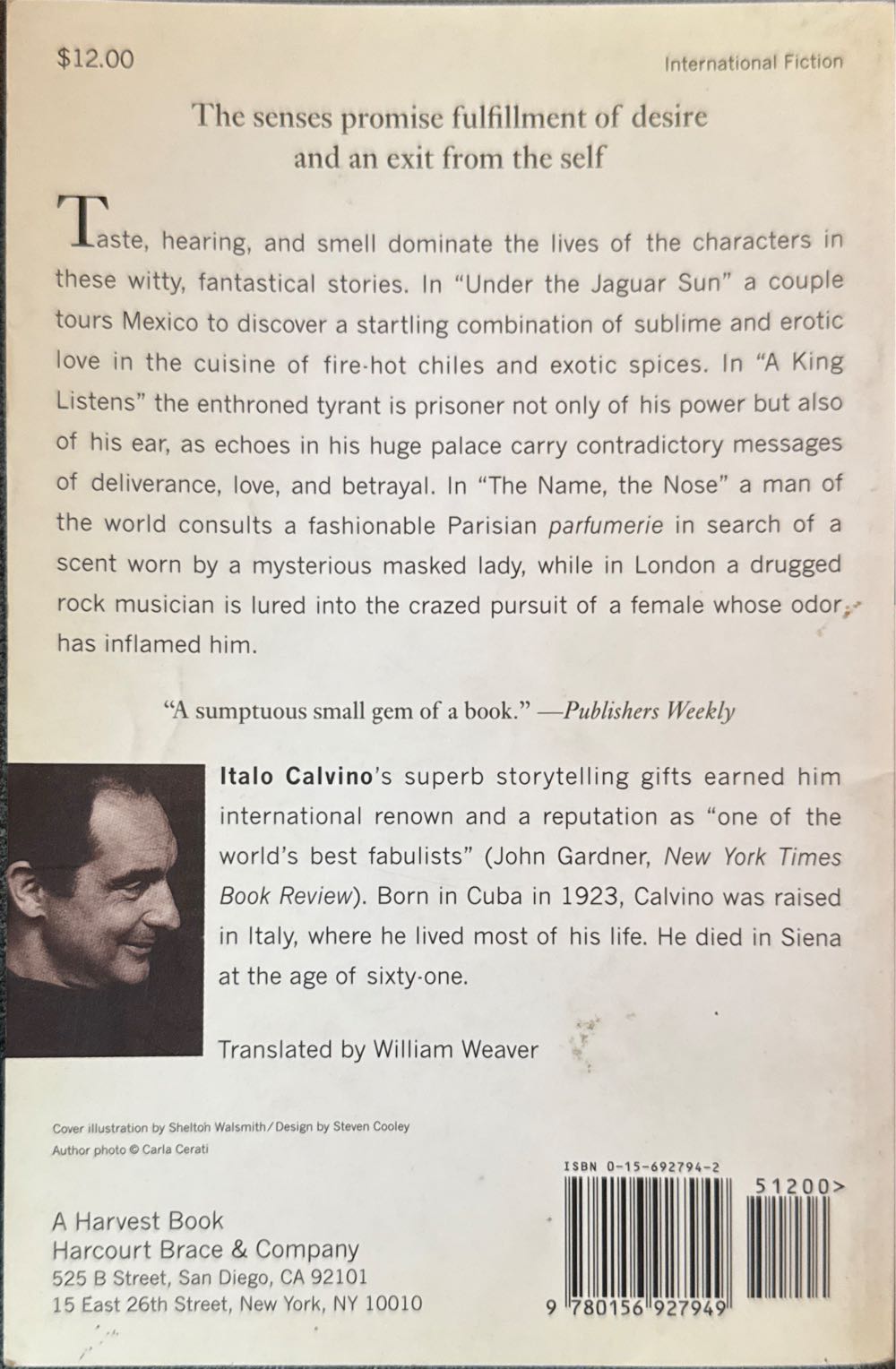 Under The Jaguar Sun - Italo Calvino (- Paperback) book collectible [Barcode 9780156927949] - Main Image 2