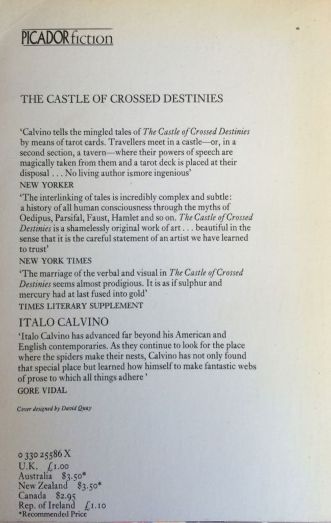 The Castle Of Crossed Destinies  (Picador - Paperback) book collectible [Barcode 9780330255868] - Main Image 2